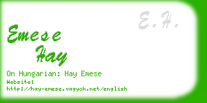 emese hay business card
